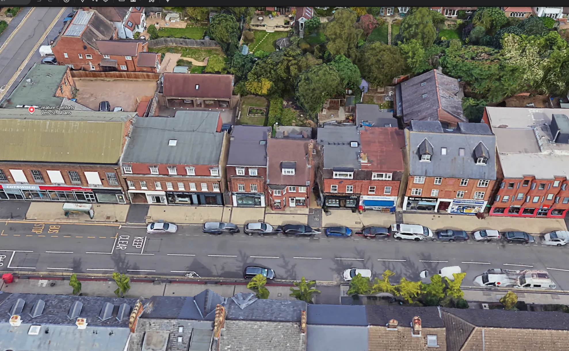 3D aerial view of 105 Victoria Street